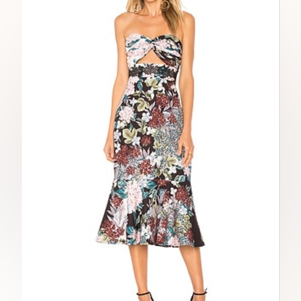 Keepsake Lost Dreams Midi Dress in Multi Floral